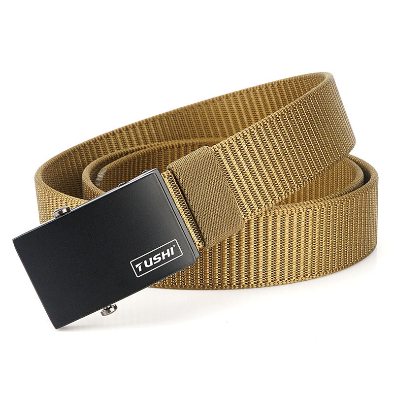 Men's Casual Smooth Buckle Canvas Belt