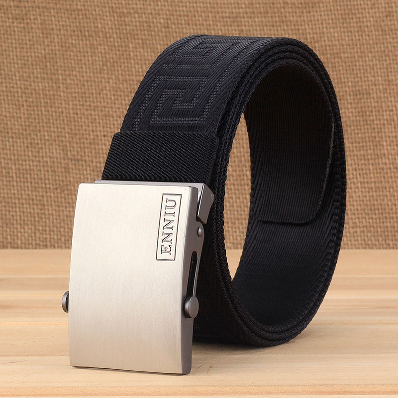 Men's Casual Smooth Buckle Canvas Belt