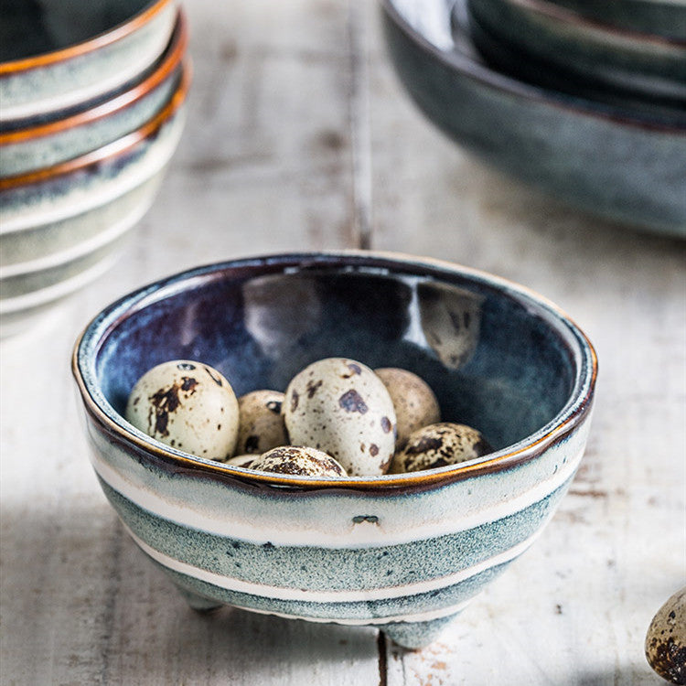 Japanese ceramic triangle plate bowl