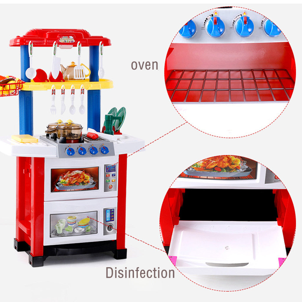 Children's House Sound And Light Water Kitchen Puzzle Toy Meal Kitchen Set
