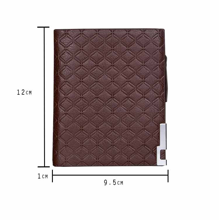 Men's Short Checked Horizontal Coin Purse
