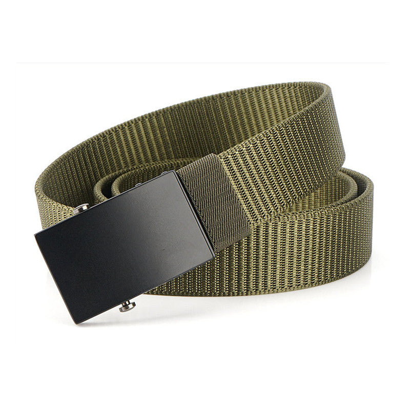 Men's Casual Smooth Buckle Canvas Belt