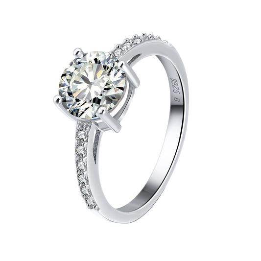 RINNTIN S925 Sterling Silver Diamond Ring