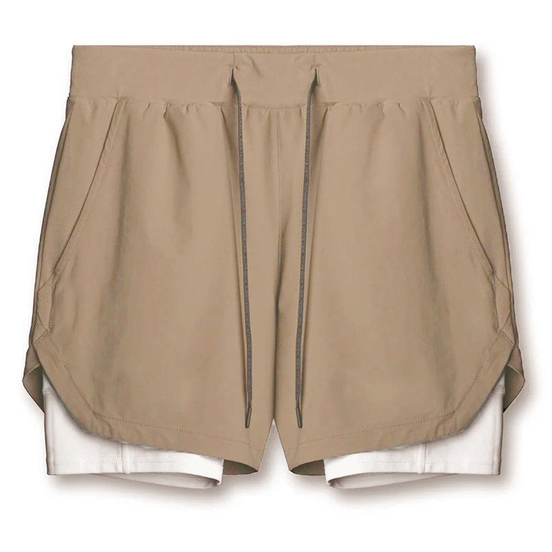 Sports Casual Quick-drying Double-layer Two-in-one Running Shorts