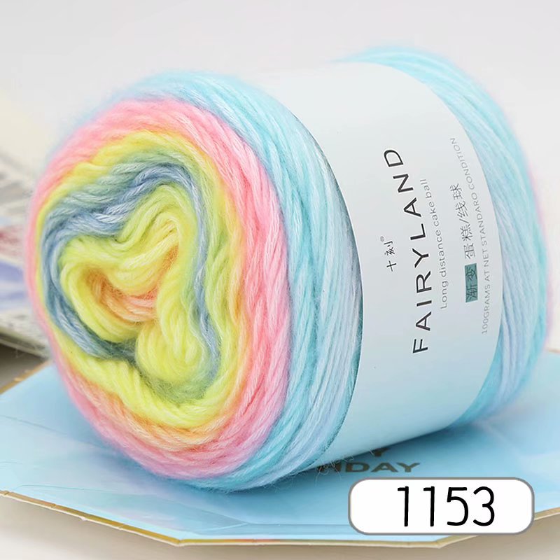 Gradient Cotton Thread Rainbow Hand Woven