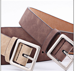 All-match Square Buckle Pu Fashion Trend Belt
