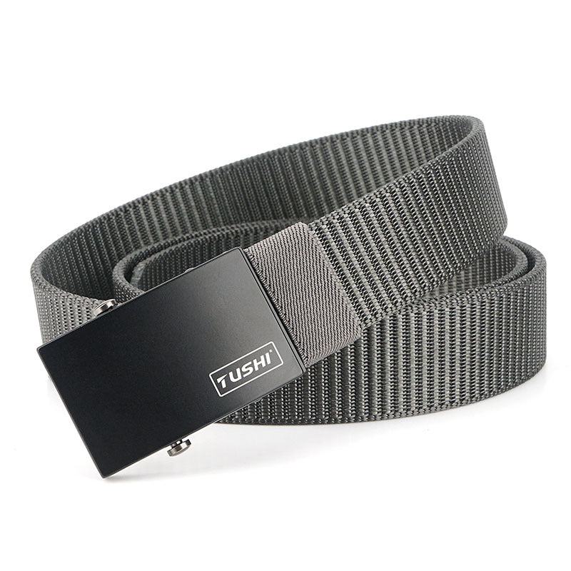 Men's Casual Smooth Buckle Canvas Belt