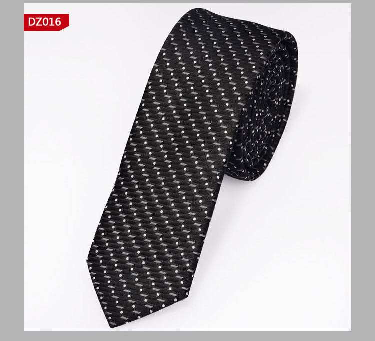 British Style Polyester Yarn Dyed Male 5cm Narrow Tie