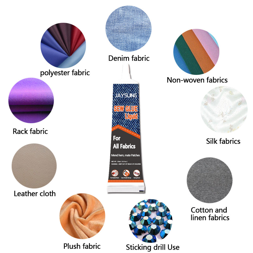 Clothing sewing glue