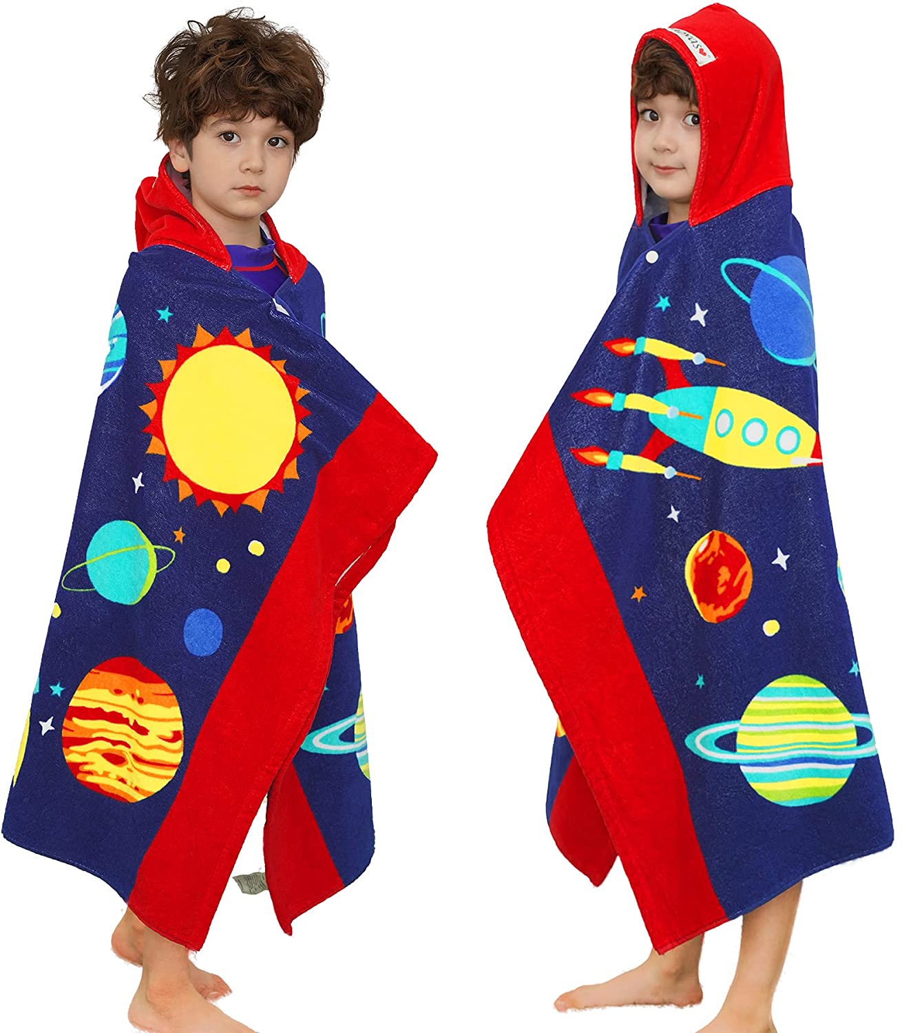 99DIY Custom Beach Bath Towel With Hood For Kids Toddlers Boys Girls Super Soft Absorbent Cotton For Bath Pool Beach Swim Coverups Bathrobe Made In China
