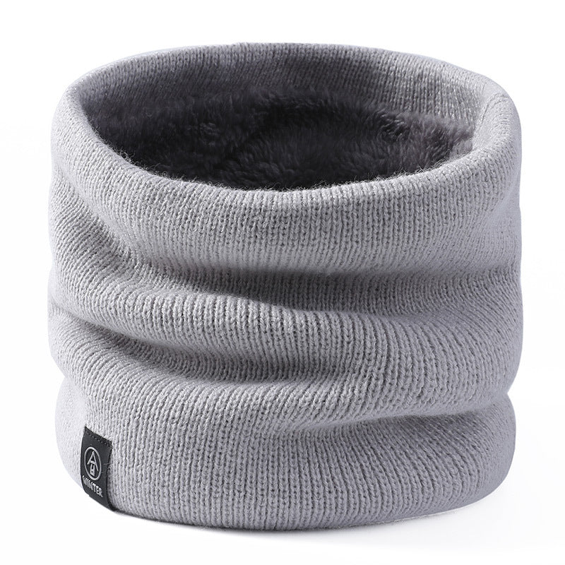Knitted Wool Scarf Plain Weave Men's And Women's Warm Jacket Scarf