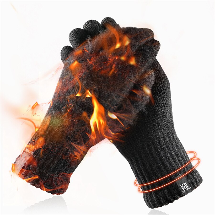 Outdoor cycling skiing warmth and velvet touch-screen finger fishing gloves
