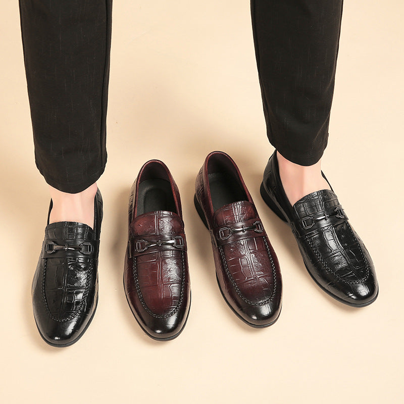 The First Layer Of Cow British Leather One-legged Loafers