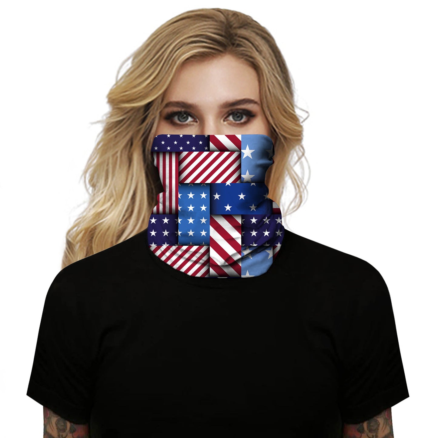American flag digital printing multifunctional mask