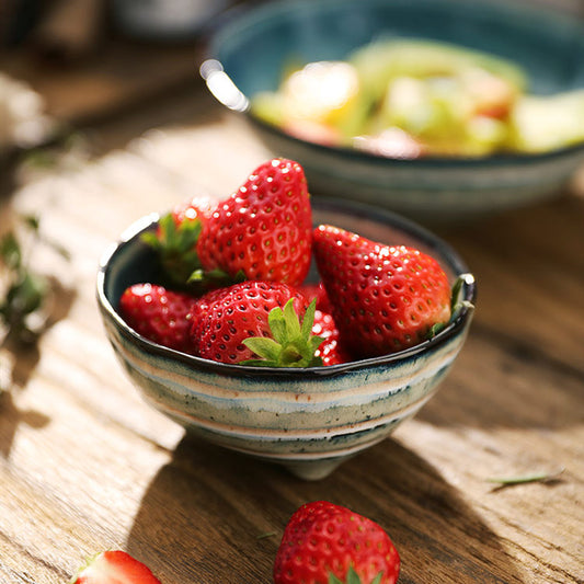 Japanese ceramic triangle plate bowl