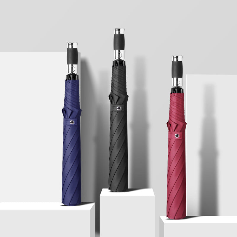 Golf Umbrella Creative Vinyl Automatic Umbrella Business Men Two Folding Umbrella