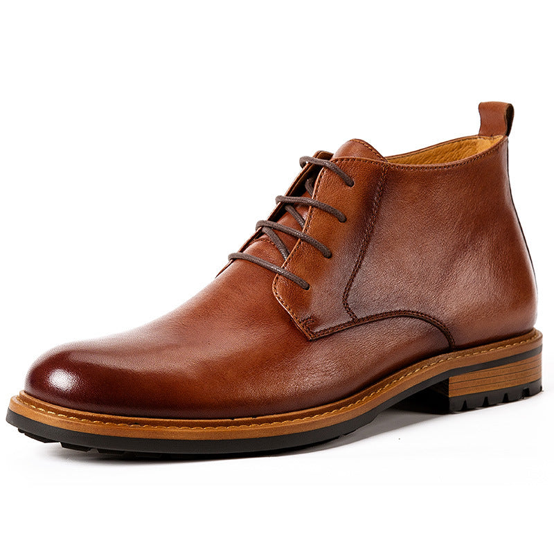 New men's high Top Short Boots Men's Shoes Round Toe Martin Boots