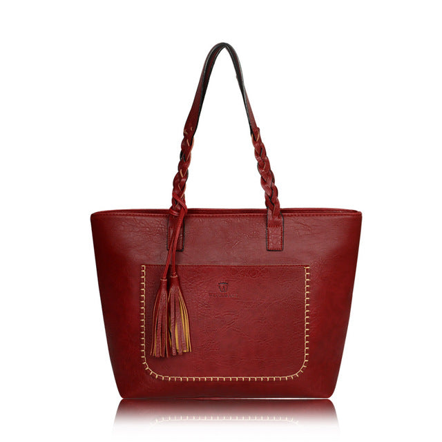 2022 Large Capacity Women Bags Shoulder Tote Bags Bolsos New Women Messenger Bags With Tassel Famous Designers Leather Hand Bags