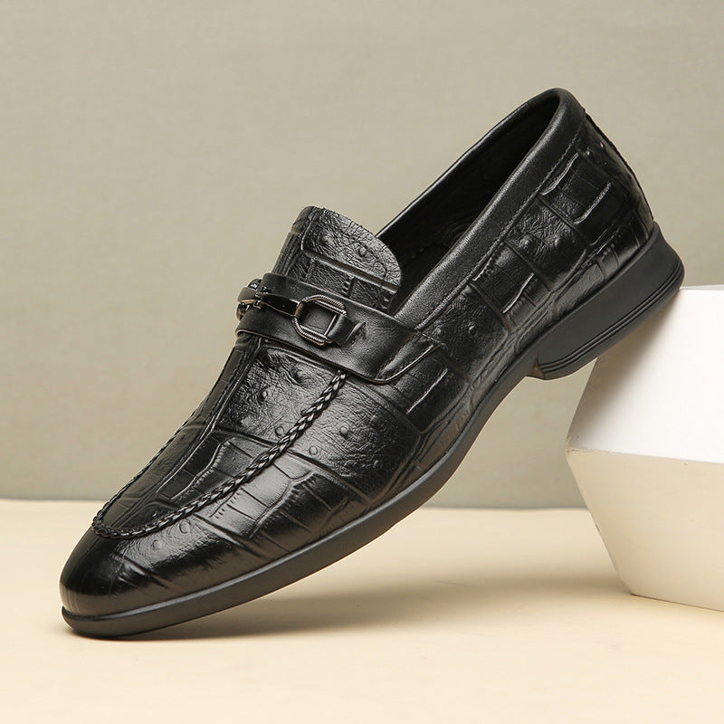 The First Layer Of Cow British Leather One-legged Loafers