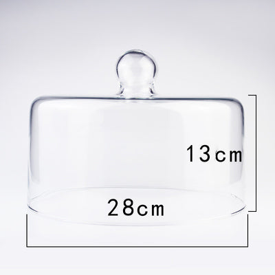 Glass Transparent Cover Fruit Plate Afternoon Tea Cake Cover