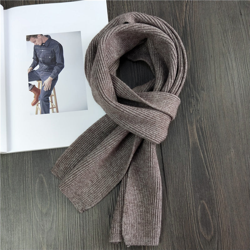 Knitted rabbit fur collar