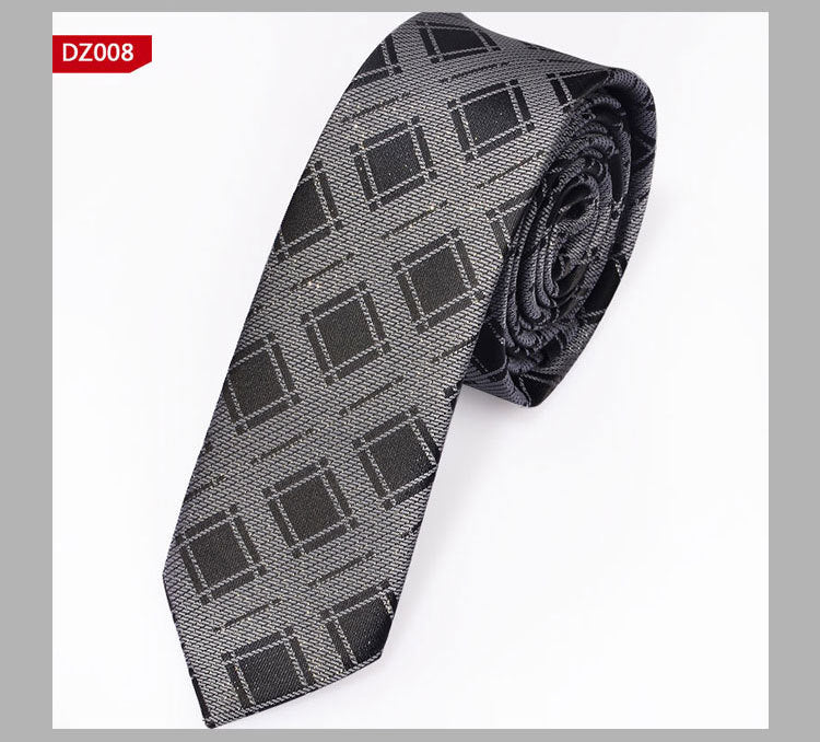 British Style Polyester Yarn Dyed Male 5cm Narrow Tie