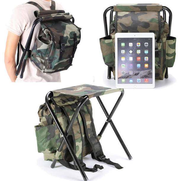 Folding Fishing Stool Hiking Backpack