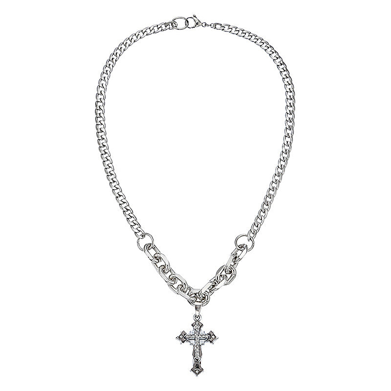 Cool With Diamond Cross Double Chain Stitching Men's And Women's Street