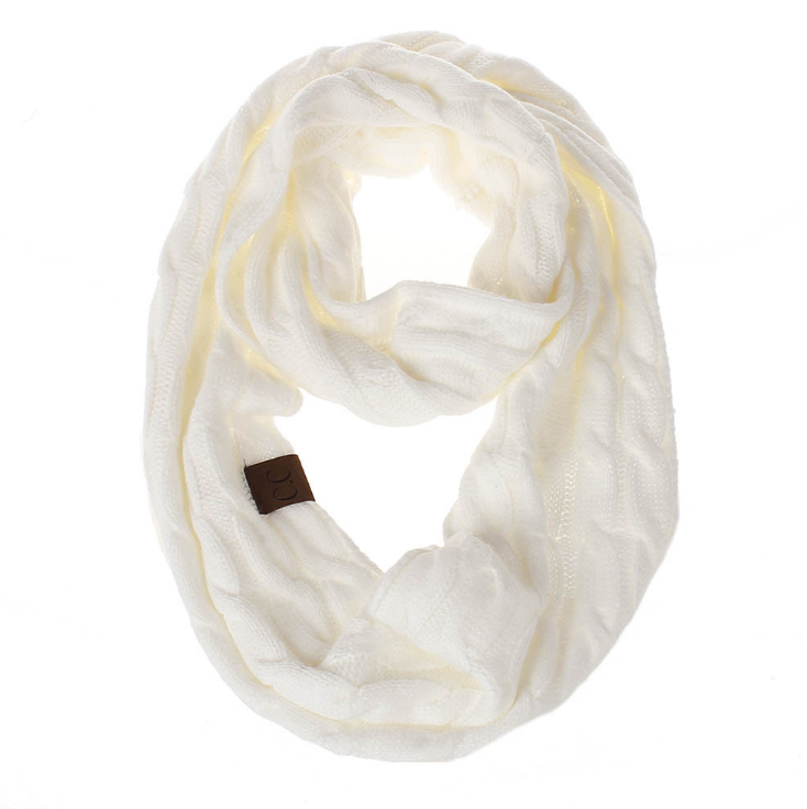 Cable Knit Infinity Scarf