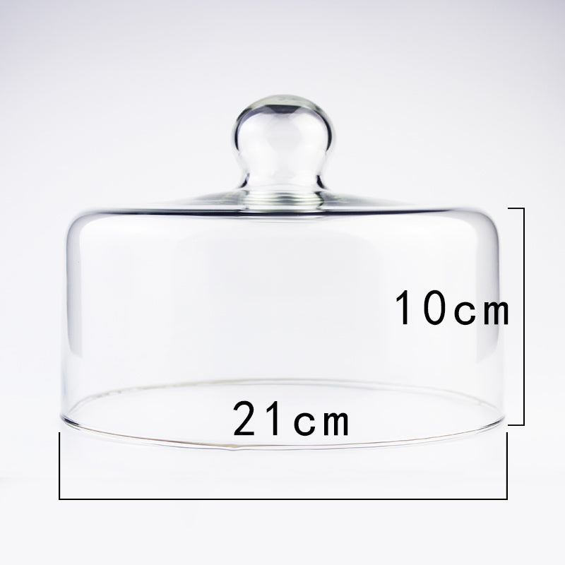 Glass Transparent Cover Fruit Plate Afternoon Tea Cake Cover