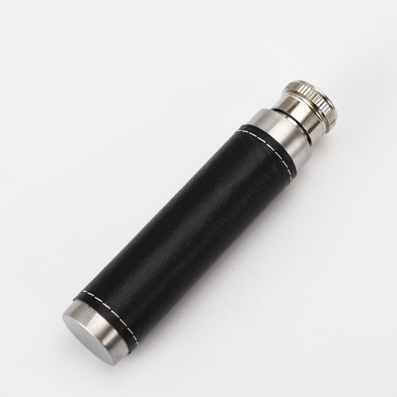 Portable Outdoor Portable Leather Stainless Steel Wine Bottle