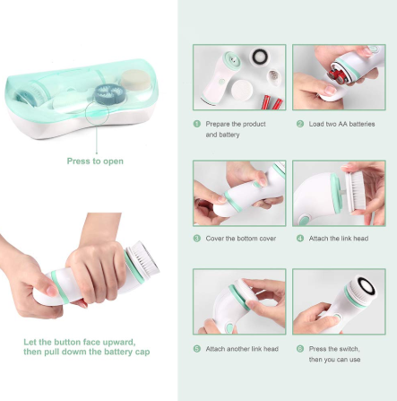 Facial cleaning brush, electric skin waterproof brush