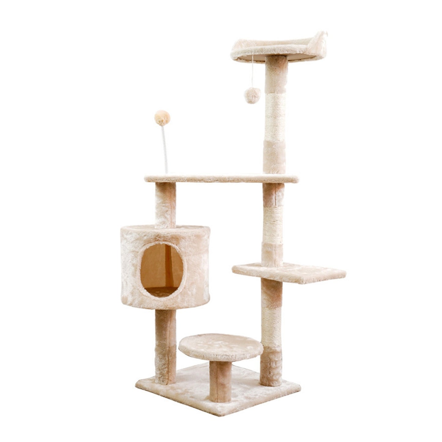 Cat Tower Kittens Pet Play House Cat Activity Tree Condo Scratching Sisal Post