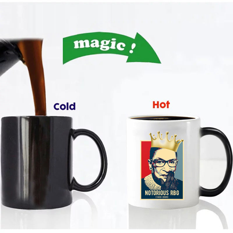 Color-changing Mark Ceramic Coffee White Water Cup
