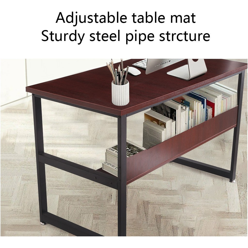 Home Computer Desk With Bookshelf Office Desk Workstation PC Laptop Study Table