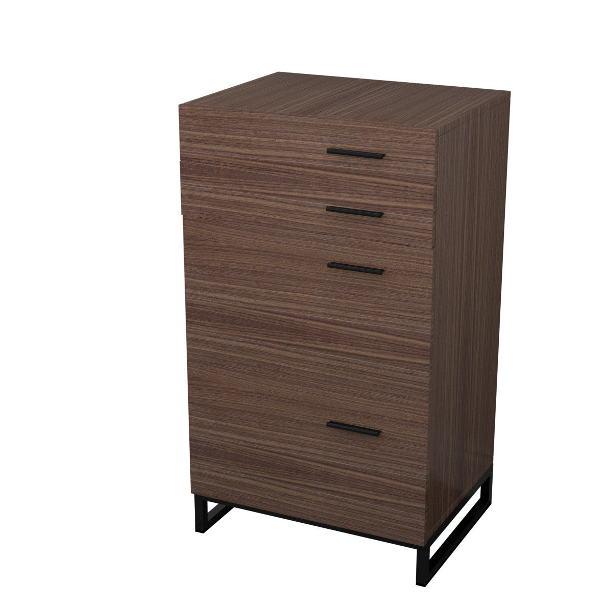 4-layer Retro Wooden File Cabinet For Office, Study, Bedroom Storage Cabinets