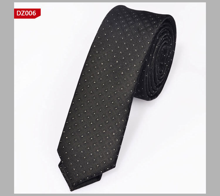 British Style Polyester Yarn Dyed Male 5cm Narrow Tie