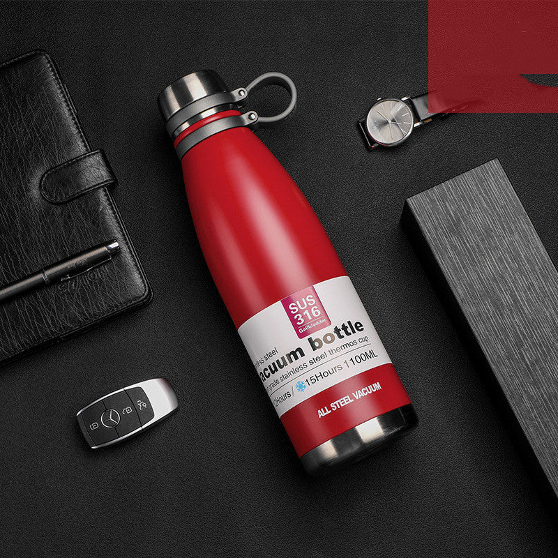 Stainless Steel Vacuum Sports Bottle Outdoor Large-capacity Cup