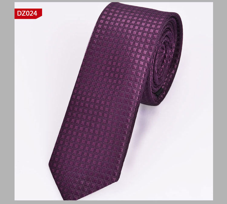 British Style Polyester Yarn Dyed Male 5cm Narrow Tie