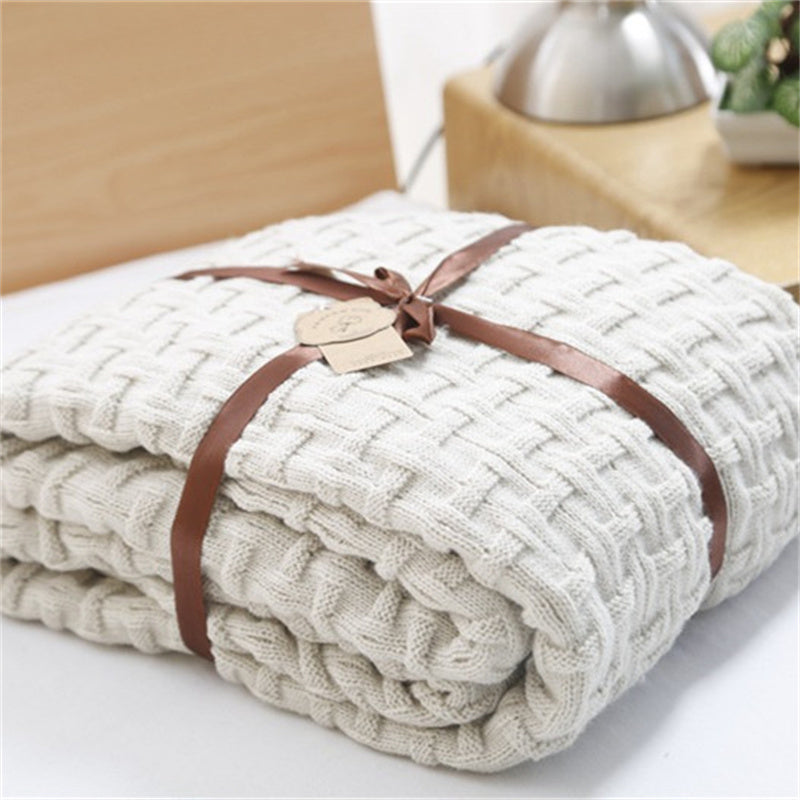 Geometric Acrylic Casual Woven Blanket