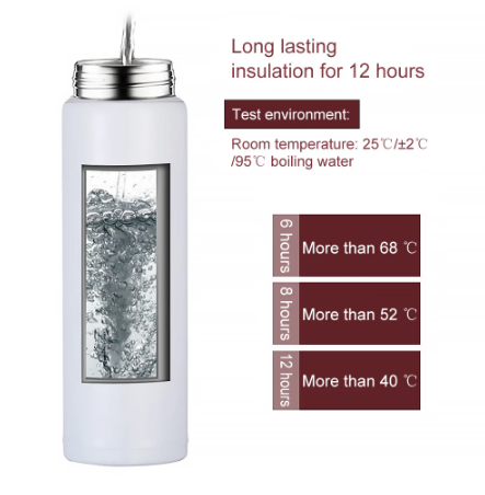 Portable Thermos Mug Coffee Cup With Lid Thermocup Seal Stainless Steel