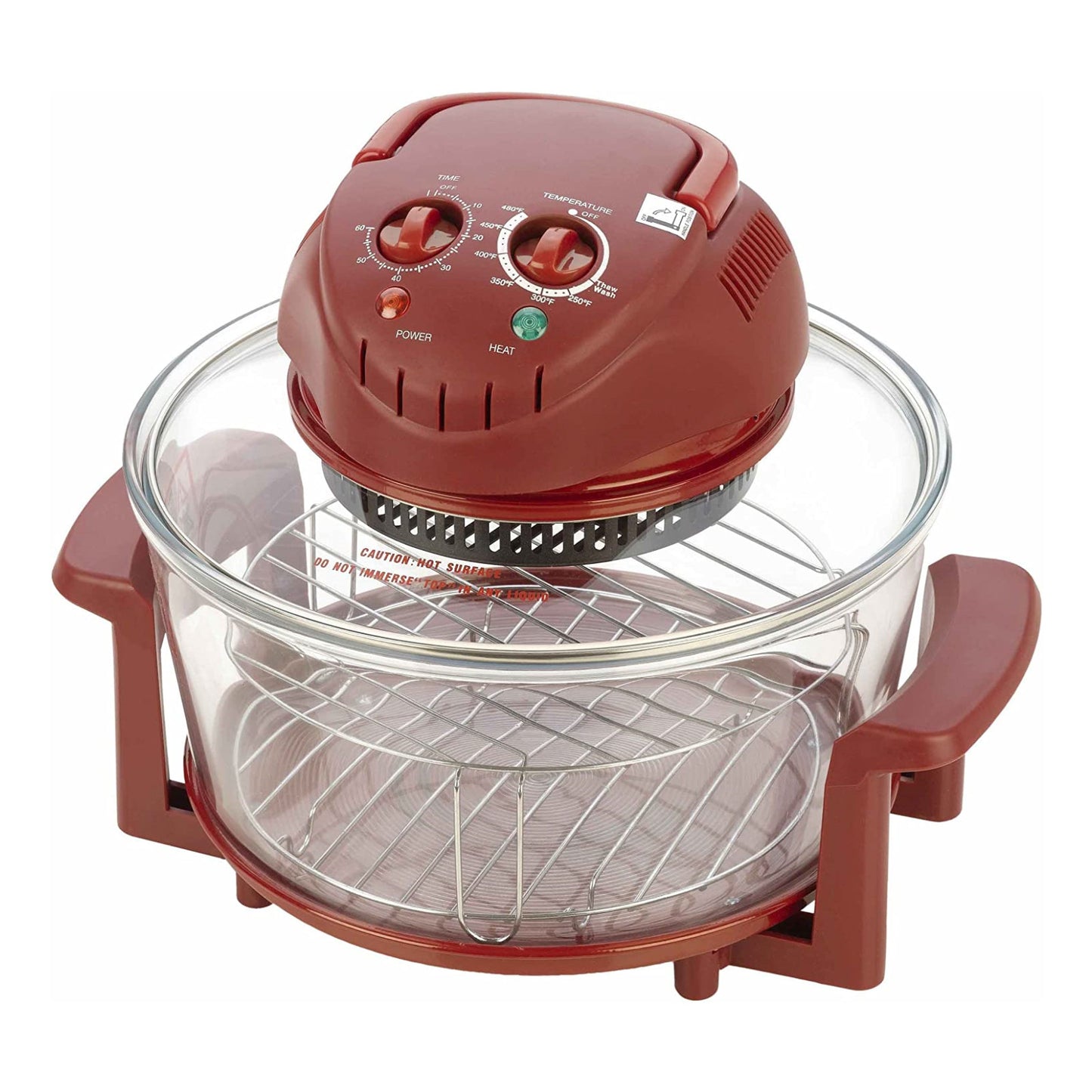 12QT Halogen Tabletop Oven, Red