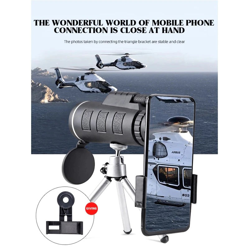 Professinoal Telescope Monocular Night Powerful Binoculars Waterproof Mini Pocket Zoom With Smartphone Outdoor Hunting Camping