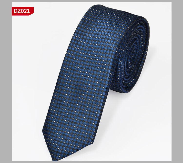 British Style Polyester Yarn Dyed Male 5cm Narrow Tie