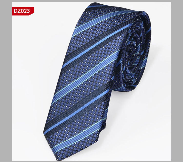 British Style Polyester Yarn Dyed Male 5cm Narrow Tie