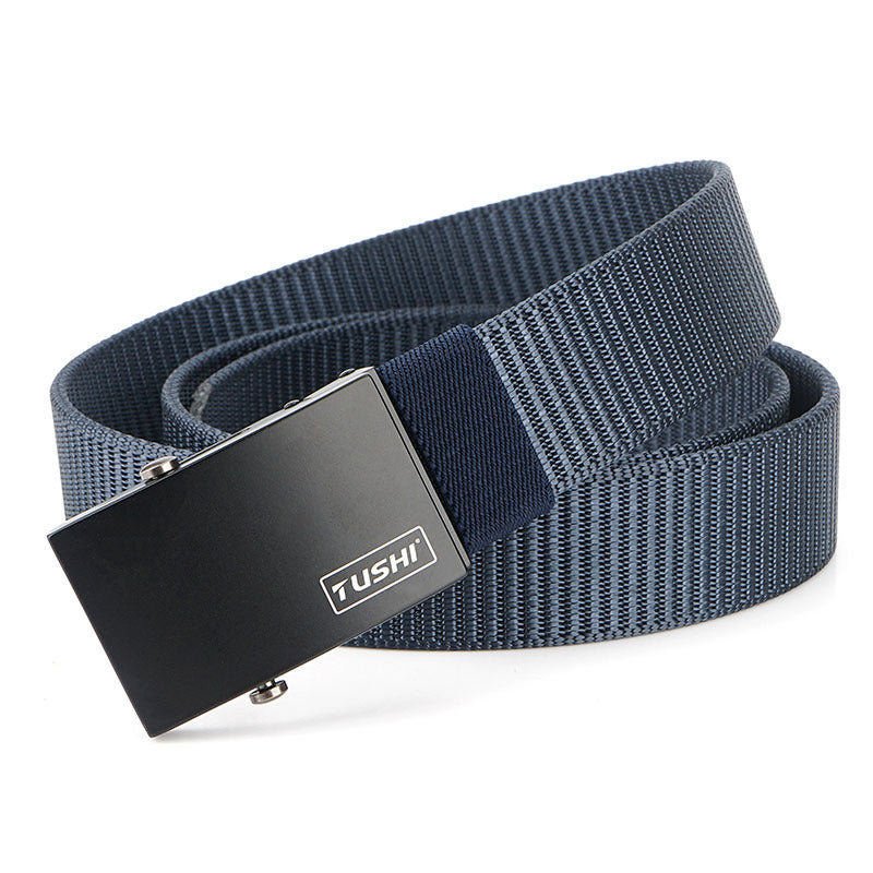 Men's Casual Smooth Buckle Canvas Belt