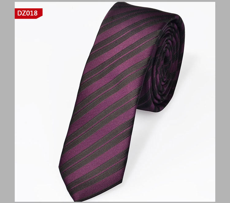 British Style Polyester Yarn Dyed Male 5cm Narrow Tie