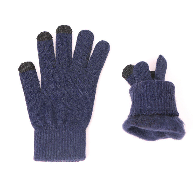 Men's And Women's Knitted Set Autumn And Winter Thickening
