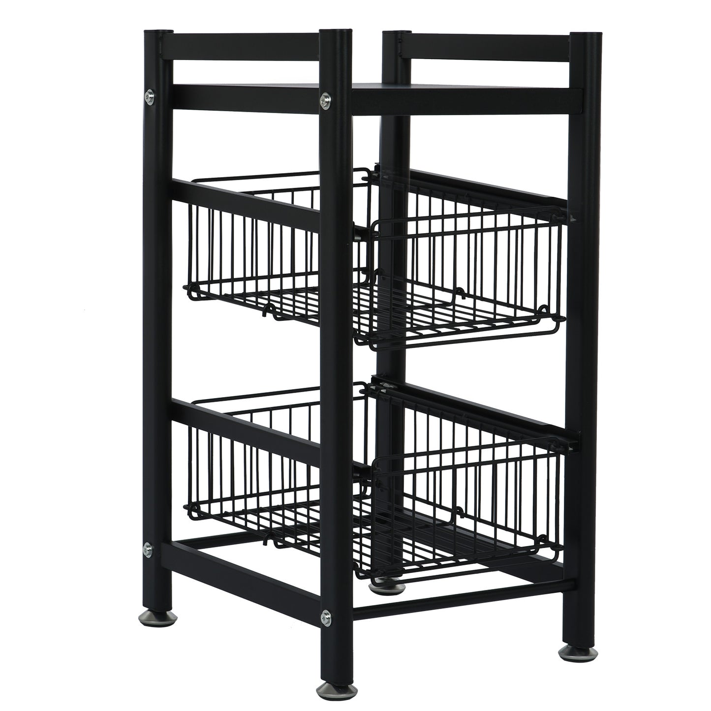 Kitchen Supplies Oven Storage Rack Living Room Basket Floor Shelf
