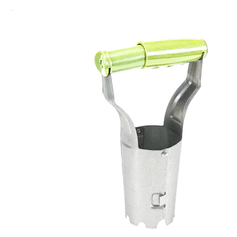 Stainless Steel Soil Excavator Gardening Wooden Handle Hole-moving Cutting Tool Nursery Seedling Seeder